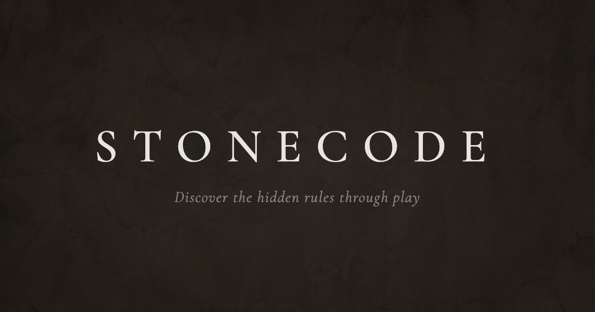Stonecode — discover the hidden rules through play